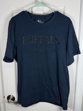 Buffalo David Bitton Navy Short Sleeve Graphic Tee Men’s Large